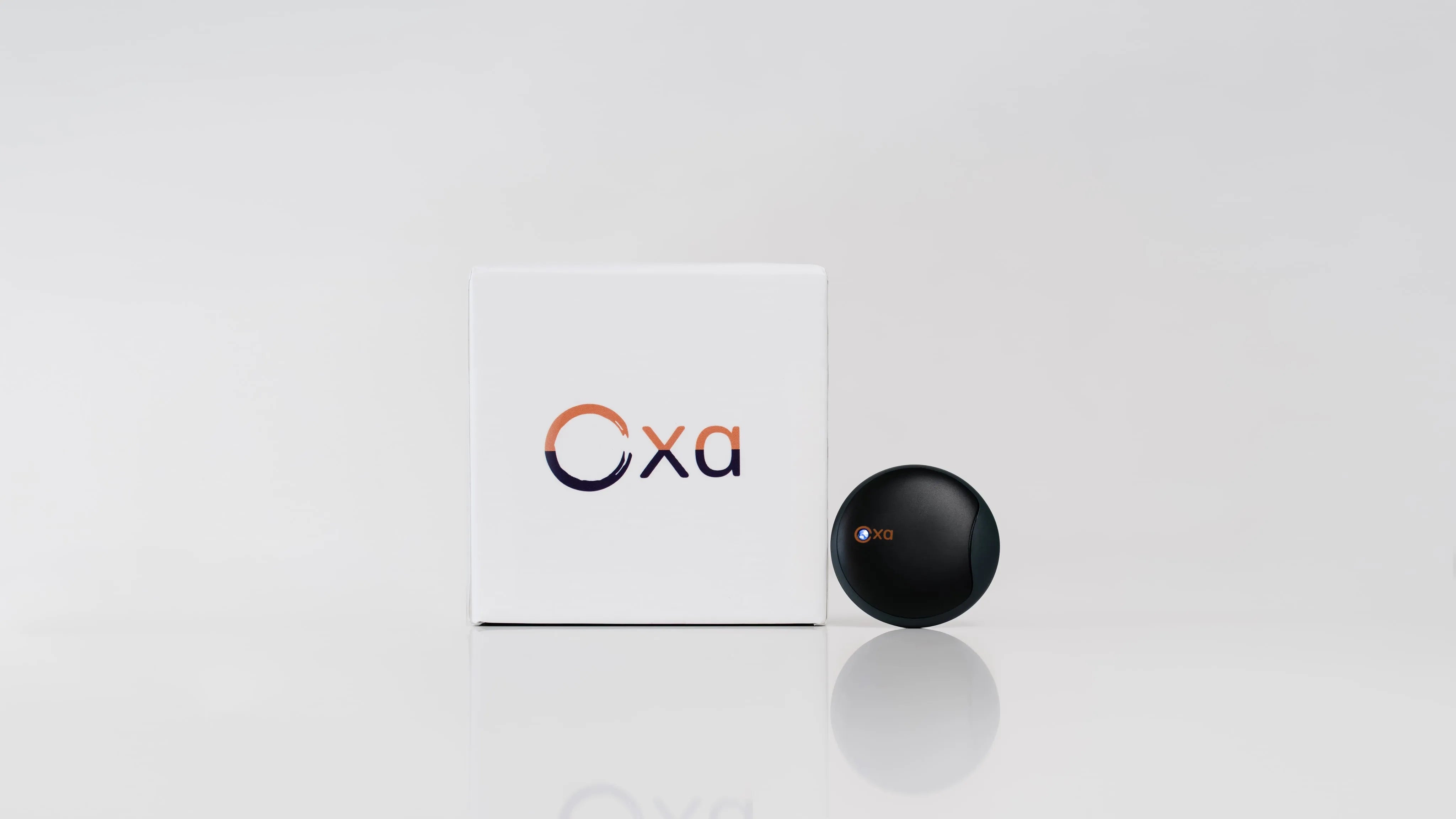  An image that shows the Oxa breathing exercise device next to a branded box